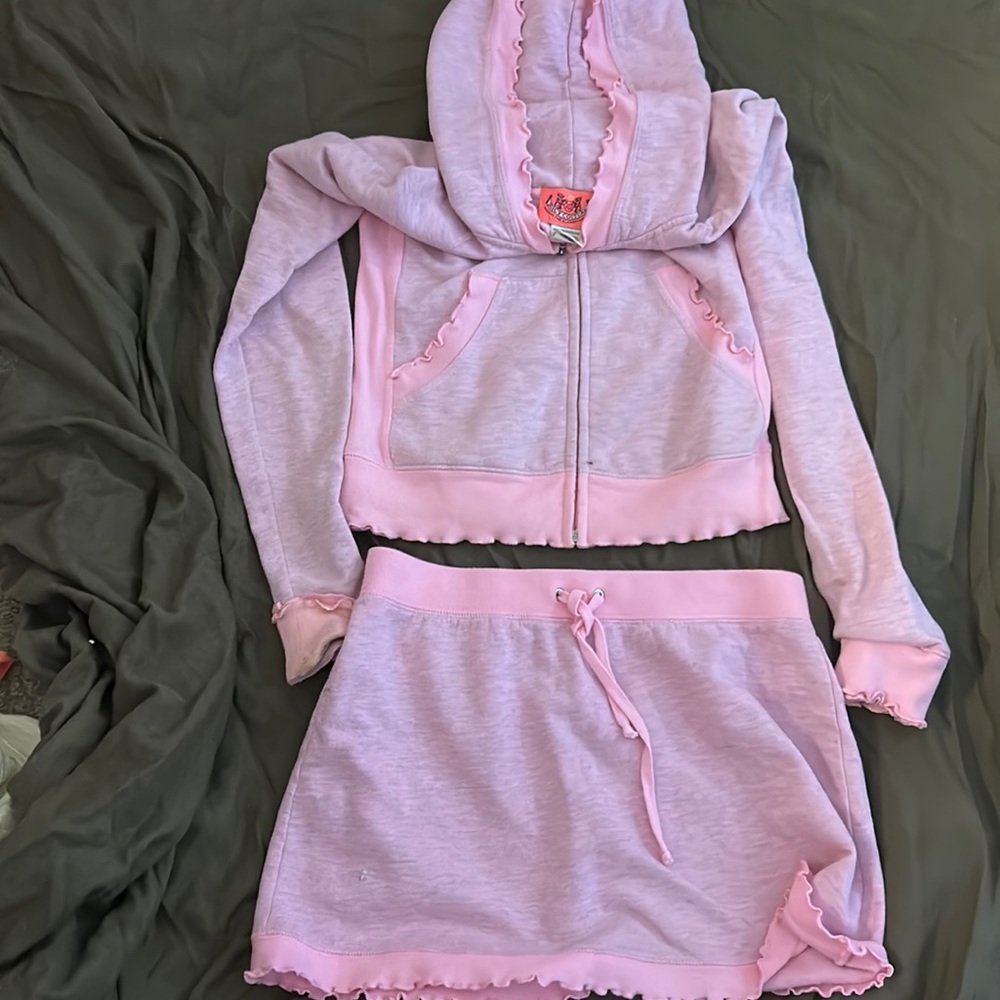 Vintage Juicy Couture "Cherry" Zip-up/Skirt Set